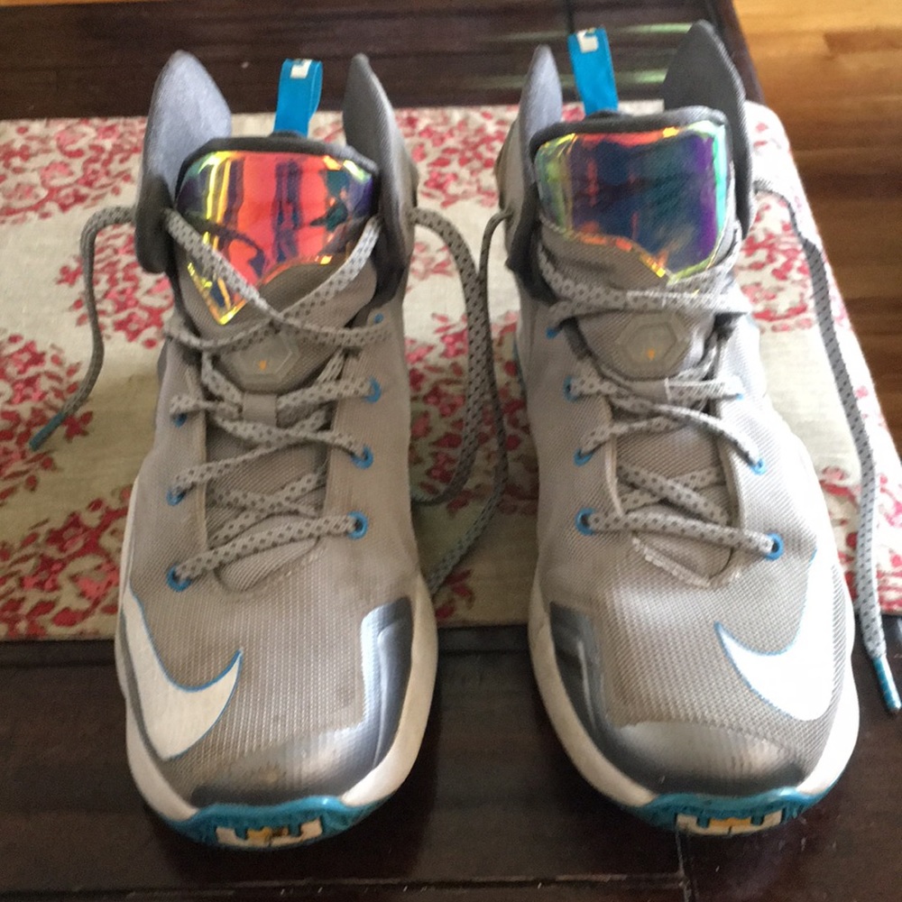 Gray Lebron James  sneakers.